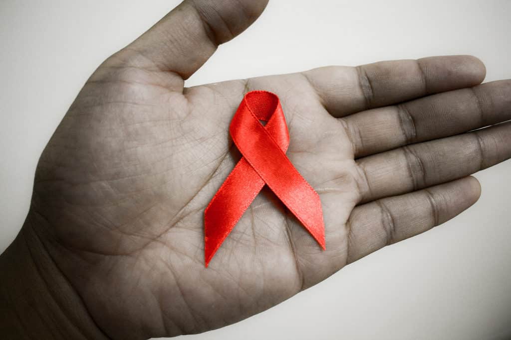 signe du soutien contre le sida