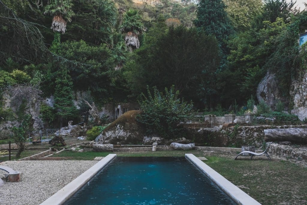 une piscine hivernée
