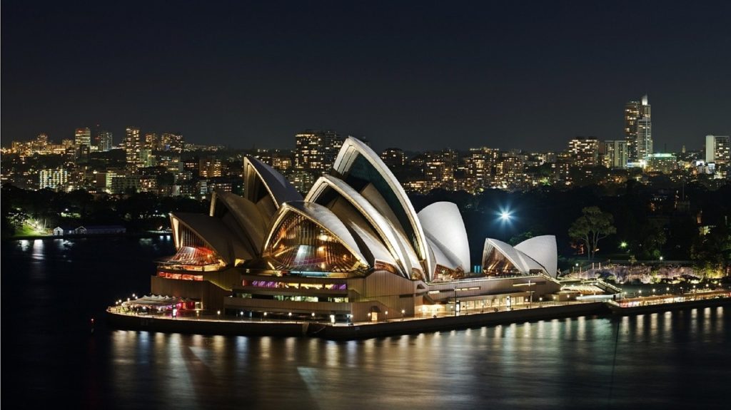 Opera de Sydney de nuit
