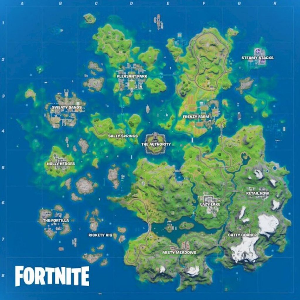 Carte Splash Down de la saison 3 de Fortnite