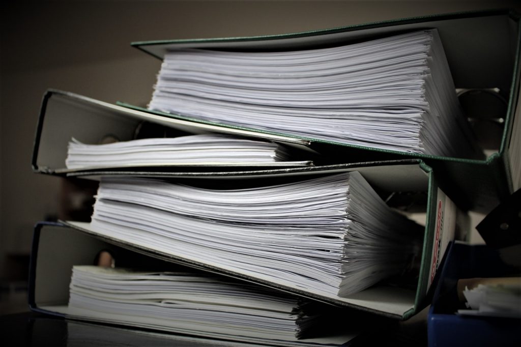 Grand classeur d'archives gestion entreprise